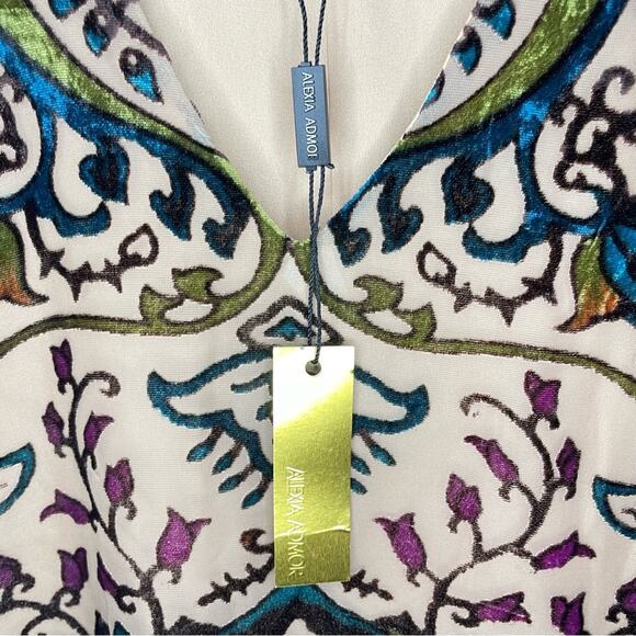 NWT New Alexia Admor Velvet Burnout Patterned Boho Tunic Dress Size S - Picture 5 of 9